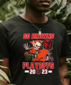 Official Official Cleveland Football Go Browns Skull Mascot Playoffs 2023 Shirt