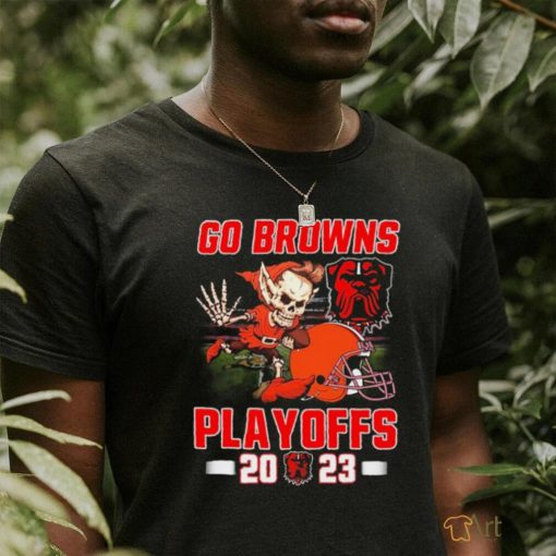 Official Official Cleveland Football Go Browns Skull Mascot Playoffs 2023 Shirt