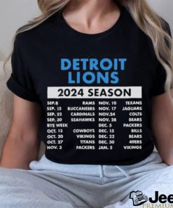 Official Official Detroit Lions Schedule 2024 Season Shirt