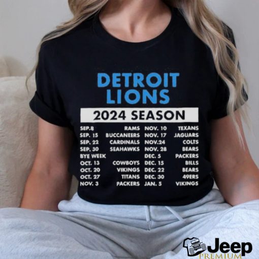 Official Official Detroit Lions Schedule 2024 Season Shirt