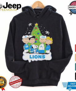 Official Official Event Christmas Peanuts Characters X Detroit Lions Shirt