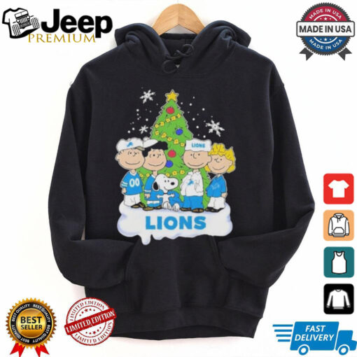 Official Official Event Christmas Peanuts Characters X Detroit Lions Shirt