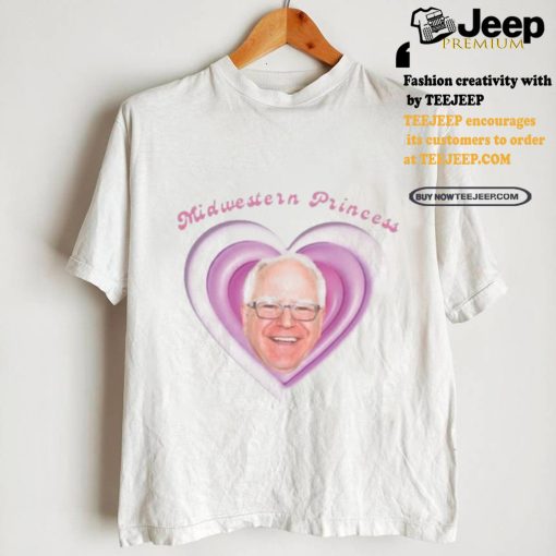 Official Official Midwestern Princess Harris Walz Heart Love Shirt