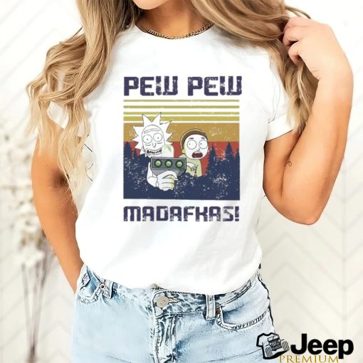 Official Official Rick And Morty Pew Pew Madafakas Vintage Shirt