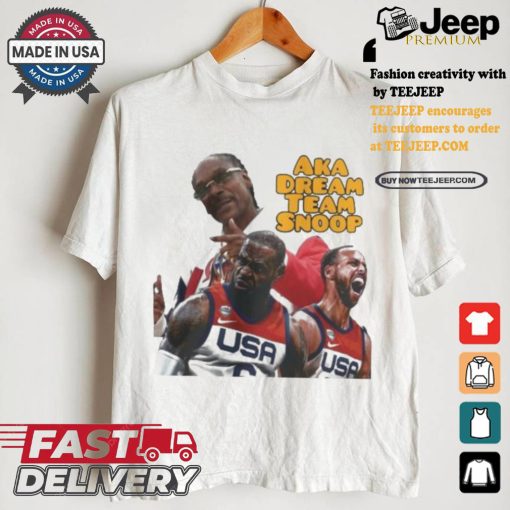 Official Official Snoop Dogg LeBron James And Stephen Curry Aka Dream Team Snoop Paris 2024 Shirt