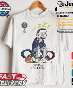 Official Official USA Basketball Gold Stephen Curry Olympic Paris 2024 Nuit Nuit Shirt