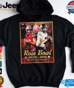 Official Ohio State Buckeyes Vs Oregon Ducks Matchup Rose Bowl At Rose Bowl Stadium In Pasadena Ca On January 1st 2025 Shirt