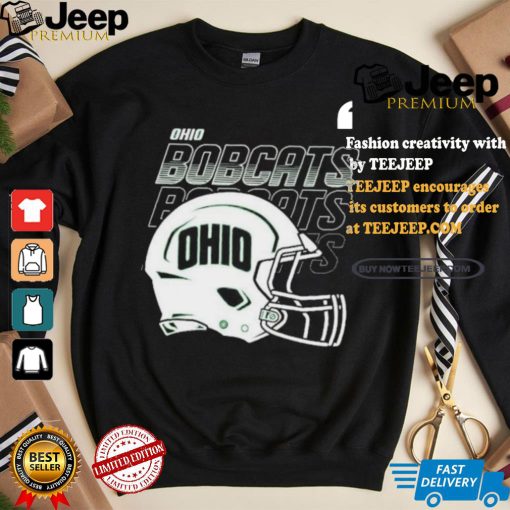 Official Ohio university Football helmet fade T shirt