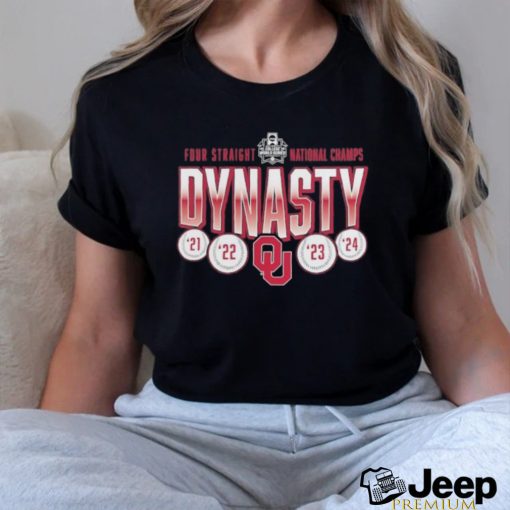 Official Oklahoma Sooners Dynasty Four Straight National Champions Shirt