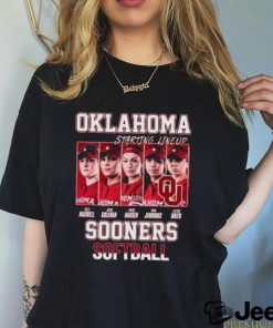 Official Oklahoma Sooners Softball Starting Lineup 2024 T Shirt