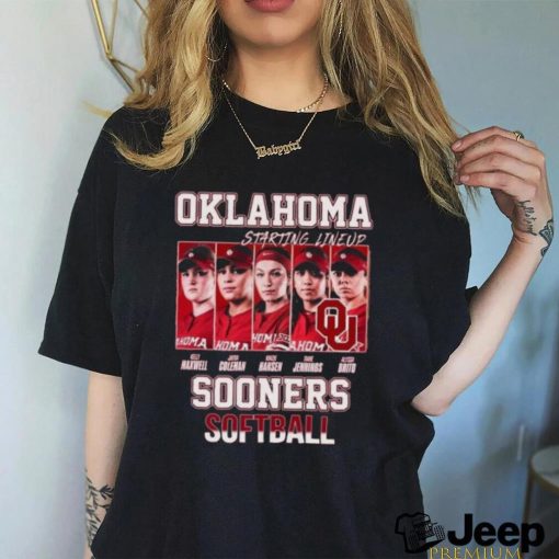 Official Oklahoma Sooners Softball Starting Lineup 2024 T Shirt