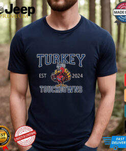 Official Ole Miss Rebels Hotty Toddy Turkey Est 2024 Touchdowns Shirt