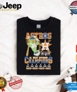 Official Orbit Houston Astros 2024 AL West Champions Back 4 Back Shirt