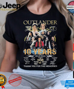 Official Outlander 10 Years 2014 2024 Thank You For The Memories T Shirt