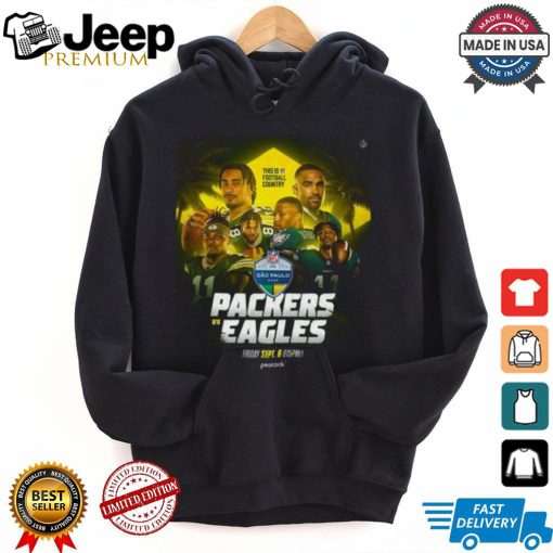 Official Packers vs Eagles NFL game in Sao Paulo Brazil 2024 Shirt