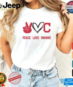 Official Peace Love Cleveland Indians MLB 2024 Shirt