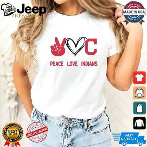 Official Peace Love Cleveland Indians MLB 2024 Shirt