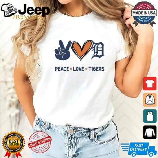 Official Peace Love Detroit Tigers MLB 2024 Shirt