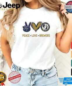 Official Peace Love Milwaukee Brewers MLB 2024 Shirt