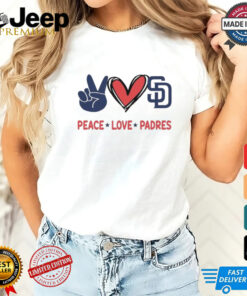 Official Peace Love San Diego Padres MLB 2024 Shirt