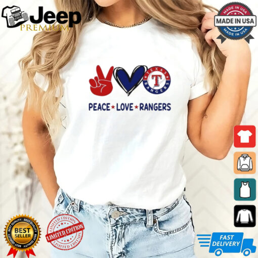 Official Peace Love Texas Rangers MLB 2024 Shirt