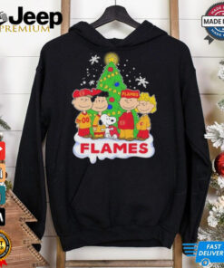 Official Peanuts Characters X Calgary Flames Merry Christmas Shirt