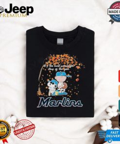 Official Peanuts Characters X Miami Marlins It’S The Most Wonderful Time Of The Year 2024 Shirt