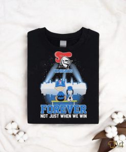 Official Peanuts Snoopy And Charlie Brown Watching Newcastle Knights Forever Not Just When We Win Shirt