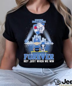 Official Peanuts Snoopy And Charlie Brown Watching Western Bulldogs Forever Not Just When We Win Shirt