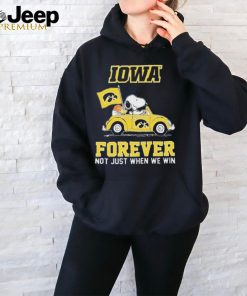 Official Peanuts Snoopy And Woodstock Iowa Hawkeyes National Championship On Car Forever Not Just When We Win Shirt