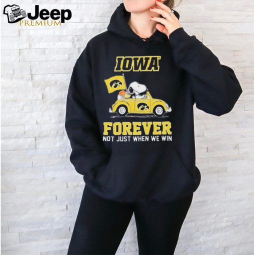 Official Peanuts Snoopy And Woodstock Iowa Hawkeyes National Championship On Car Forever Not Just When We Win Shirt