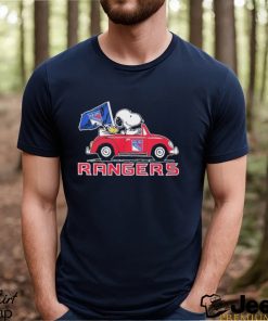 Official Peanuts Snoopy And Woodstock On Car New York Rangers Hockey Shirt
