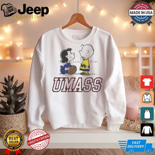 Official Peanuts x UMass Lucy Charlie Brown Football Graphic t shirt