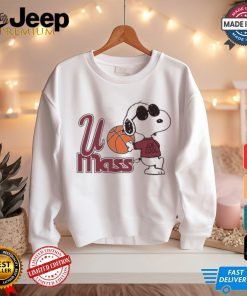 Official Peanuts x UMass Snoopy Basketball t shirt