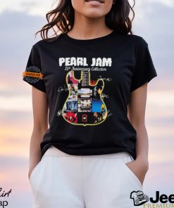 Official Pearl Jam 35th anniversary Collection Guitar signatures shirt