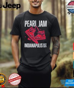 Official Pearl Jam Indianapolis Indiana Event Tee At Ruoff Music Center On August 26th 2024 Sneaker Artwork Two Sides Unisex T Shirt