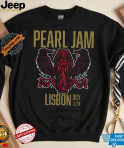 Official Pearl Jam Lisbon,Portugal Passeio Marítimo de Algés July 13 2024 tour shirt