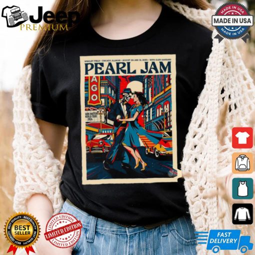 Official Pearl Jam Wrigley Field Chicago Illinois Aug 29 and 31 2024 With Glen Hansard Poster shirt