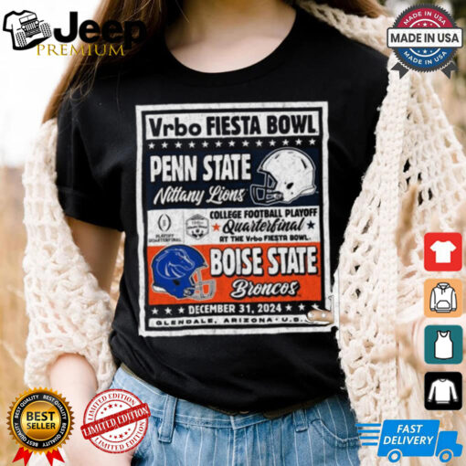 Official Penn State Nittany Lions Vs Boise State Broncos 2024 CFP Vrbo Fiesta Bowl Matchup Ringside Rivalry Dec 31 Vintage t shirt