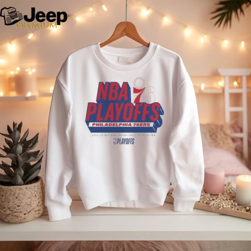 Official Philadelphia 76ers 2024 NBA Playoffs Defensive Stance Logo T Shirt