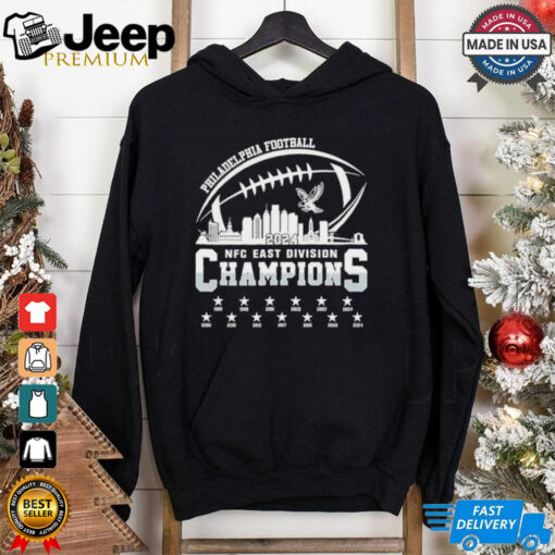 Official Philadelphia Football 2024 NFC East 13 Time Champions Shirt