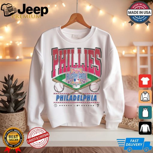 Official Philadelphia Phillies White Straight Shot 47 Franklin Fashion Shirt