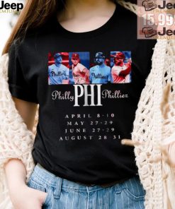 Official Philly Phillies April 8 10 May 27 29 June 27 29 August 28 31 Tour of 2025 shirt