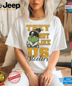 Official Pittsburgh Steelers Grinch They Not Like Us Steelers White Version T Shirt