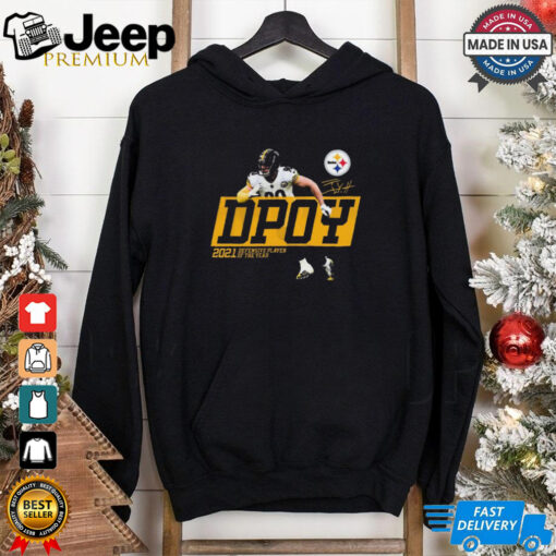 Official Pittsburgh Steelers NFL #90 T.J. Watt 2021 Defensive Player of the Year Signature t shirt