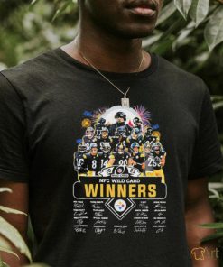 Official Pittsburgh Steelers Team 2023 2024 NFC Wild Card Winners Signatures Shirt