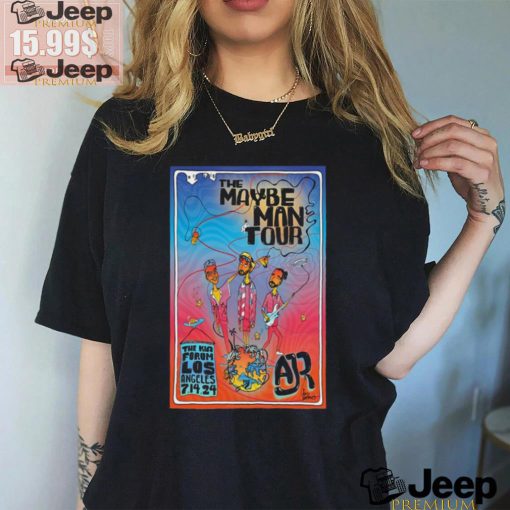 Official Poster AJR July 14 2024 Kia Forum in Inglewood CA t shirt