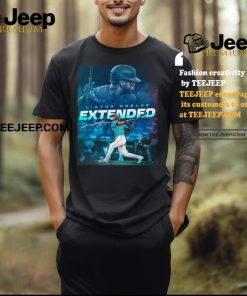 Official Poster Seattle Mariners Victor Robles Extended Tridents Up Signature T Shirt