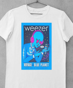 Official Poster Weezer On Oct 4 2024 Climate Pledge Arena Seattle Wa t shirt