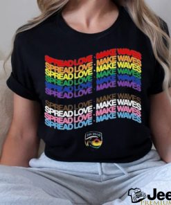 Official Pride San Diego Wave FC Spread Love Make Waves Shirt